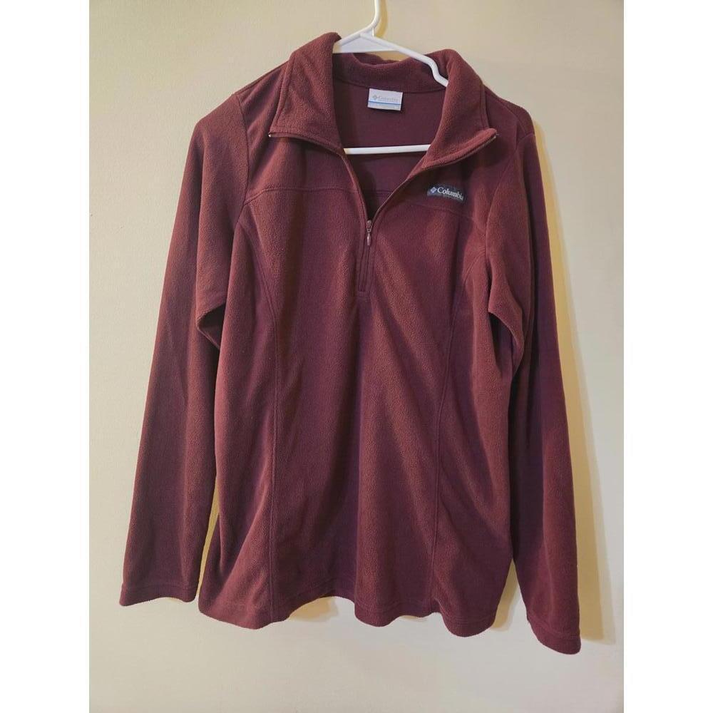 Columbia Women's Fleece Jacket Medium Burgundy
